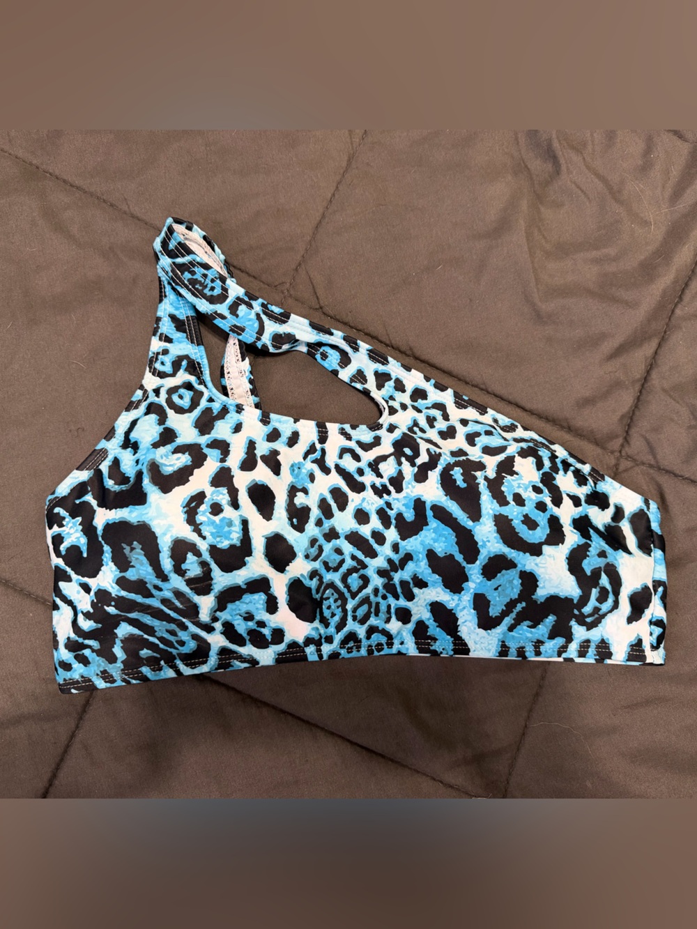 Kids Blue Leopard Print Swim Bottoms
